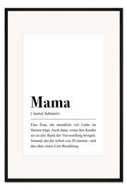 Gerahmter Kunstdruck Mama Definition