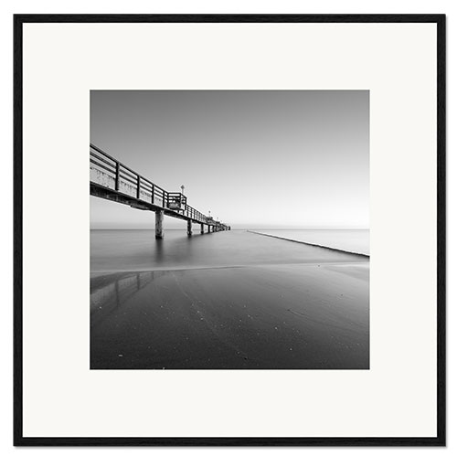 Impresión de arte enmarcada Muelle en el mar Báltico