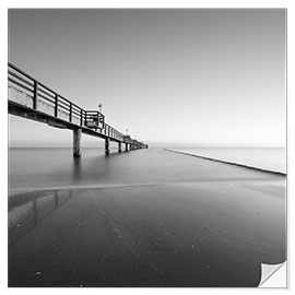 Naklejka na ścianę Pier on the Baltic Sea