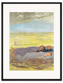 Gerahmter Kunstdruck Rast auf der Flucht nach Ägypten