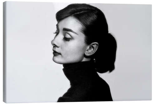 Leinwandbild Audrey Hepburn Profil