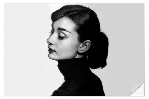 Sticker mural Audrey Hepburn in Profile