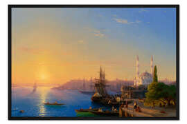 Gerahmter Kunstdruck Blick auf Konstantinopel und den Bosporus