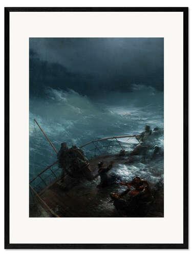 Innrammet kunsttrykk Ship in distress