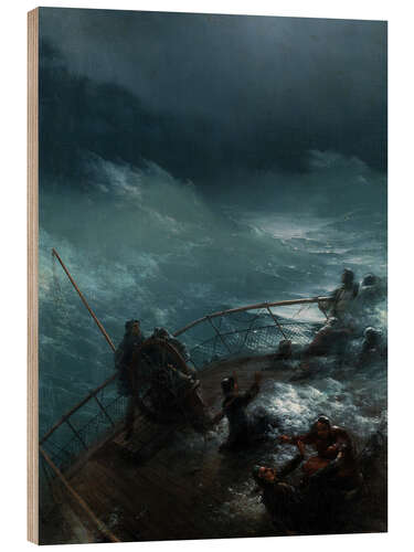 Tableau en bois Navire en détresse