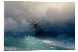 Magnettafel Schiff bei schwerer See