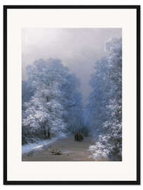 Gerahmter Kunstdruck Winterlandschaft