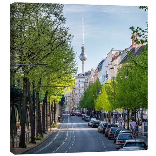 Tableau sur toile Fernsehturm à Berlin Mitte