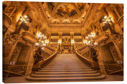 Canvas print Staircase of the opera in Paris