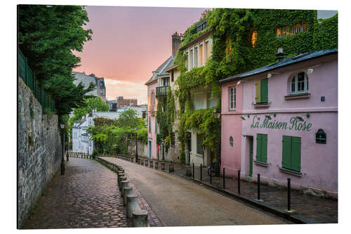 Cuadro de aluminio Calles de Montmartre en París