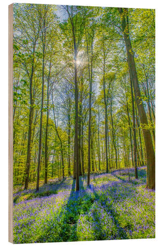 Holzbild Wald der Blauen Blumen III