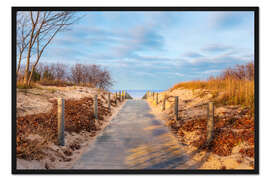 Gerahmter Kunstdruck Strandweg auf Usedom
