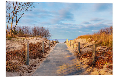 Quadro em PVC Caminho praia, ligado, Usedom