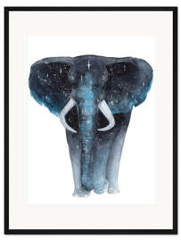 Gerahmter Kunstdruck Kosmischer Elefant