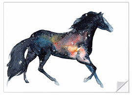 Selvklebende plakat Galaxy Horse