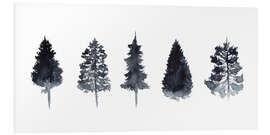 Obraz na PCV Watercolor Pine Trees