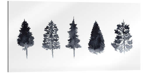 Galleriprint Watercolor Pine Trees