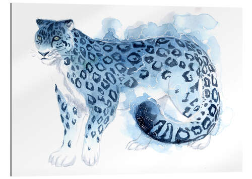 Gallery print Watercolor Snow Leopard