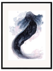 Stampa artistica con cornice Galaxy Axolotl