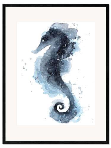 Framed art print Galaxy Seahorse
