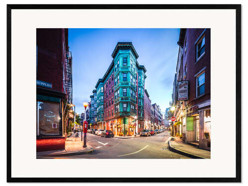 Innrammet kunsttrykk North End, Boston