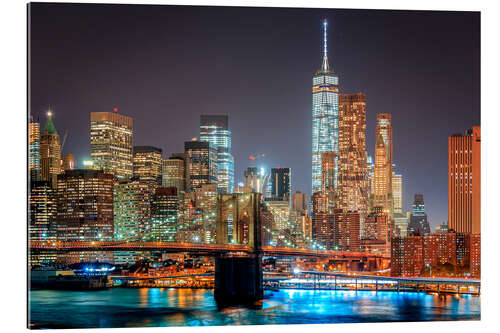 Gallery print Downtown Manhattan and Brooklyn Bridge