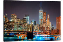 Gallery Print Downtown Manhattan und Brooklyn Bridge