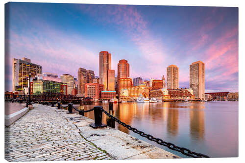 Canvastavla Boston Harbor at sunrise