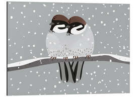 Magnettafel Feldsperlinge