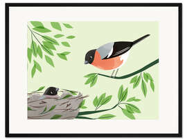 Gerahmter Kunstdruck Gimpel