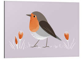 Magnettafel Rotkehlchen