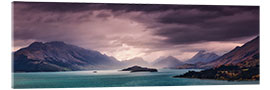 Acrylic print Lake Wakatipu, New Zealand