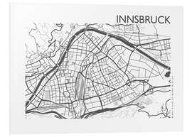 Foam board print City map of Innsbruck