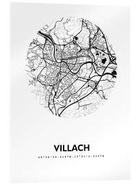 Cuadro de metacrilato Mapa de Villach