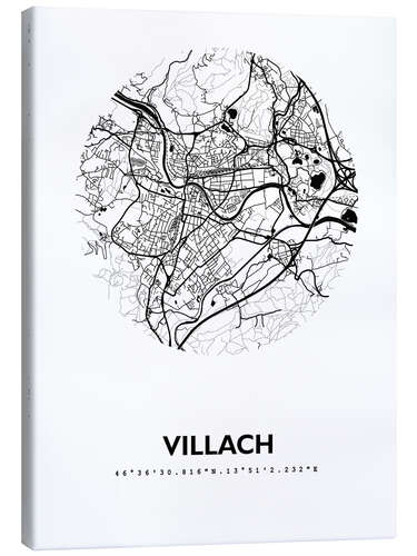 Canvastavla Map of Villach