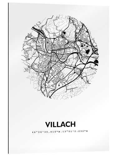 Gallery print Map of Villach