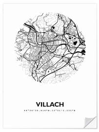 Wall sticker Map of Villach