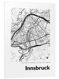 Tableau en PVC Plan de la ville d'Innsbruck