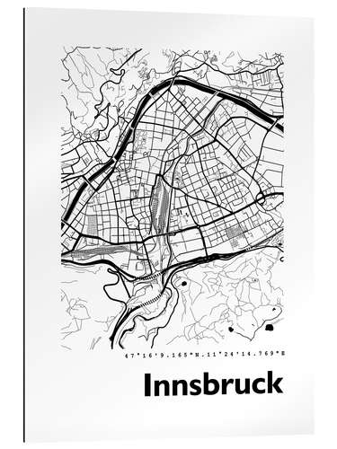 Galleriprint City map of Innsbruck