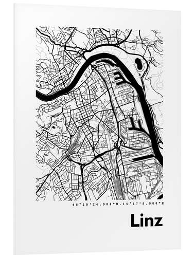 PVC print City map of Linz