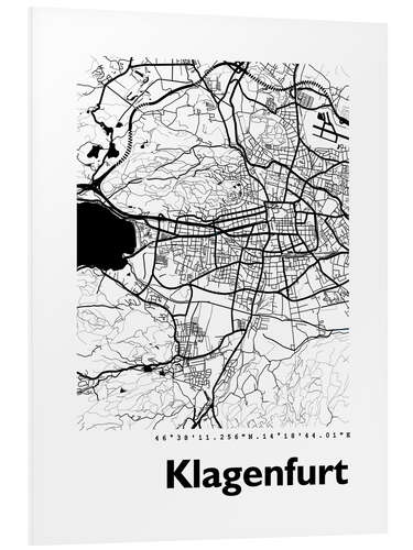 PVC print City map of Klagenfurt