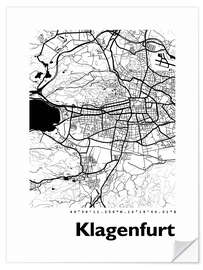 Wall sticker City map of Klagenfurt