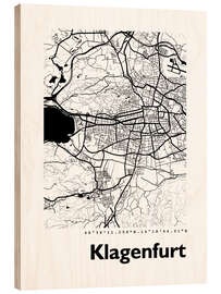 Obraz na drewnie City map of Klagenfurt