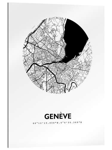 Gallery print City map of Geneva