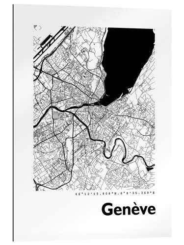 Gallery print City map of Geneva