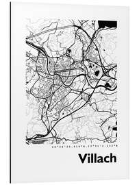 Tableau en aluminium Carte de Villach