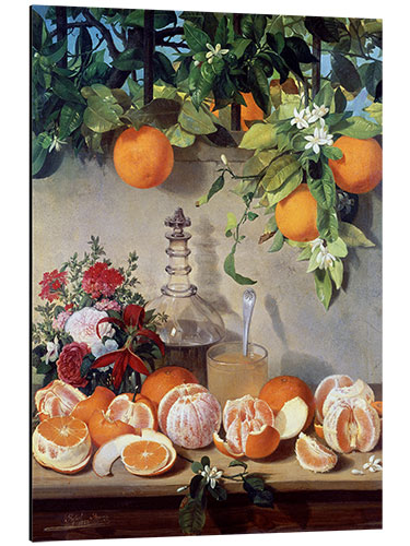 Tableau en aluminium Nature morte aux oranges