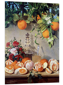 Foam board print Still life with oranges