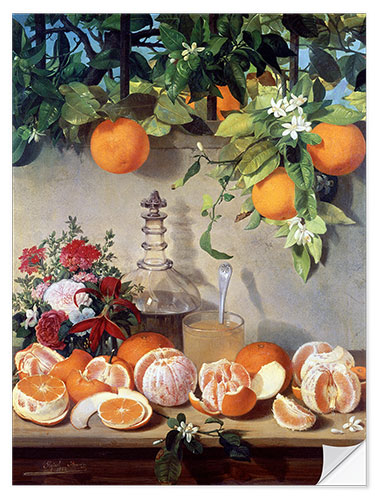 Sticker mural Nature morte aux oranges