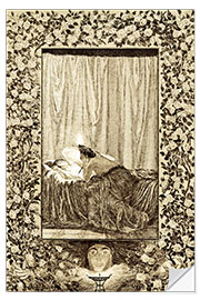 Selvklæbende plakat Psyche with the lamp, sheet 19 of Cupid and Psyche